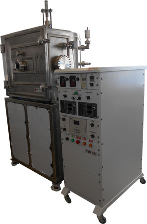 Вакуумная установка ZENIT является вакуумной напылительной установкой с вертикальными планарными протяженными магнетронами или вертикально по линии установленными дуговыми источниками, и серийно выпускается в двух вариантах: с вакуумными камерами размером 80х70 см (ZENIT-70) и 80х110 см (ZENIT-110), возможно изготовление камеры под задачи заказчика. Магнетронное распыление может осуществляться поочерёдно с нескольких магнетронов или одновременно с двух-трёх магнетронов. Предварительная ионная очистка обрабатываемых деталей. Вакуумная установка ZENIT является вакуумной напылительной установкой с вертикальными планарными протяженными магнетронами или вертикально по линии установленными дуговыми источниками, и серийно выпускается в двух вариантах: с вакуумными камерами размером 80х70 см (ZENIT-70) и 80х110 см (ZENIT-110), возможно изготовление камеры под задачи заказчика. Магнетронное распыление может осуществляться поочерёдно с нескольких магнетронов или одновременно с двух-трёх магнетронов. Предварительная ионная очистка обрабатываемых деталей.